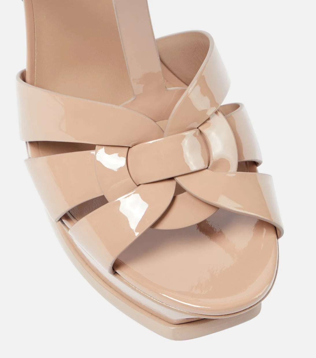 Saint Laurent - Tribute 135 patent leather platform sandals