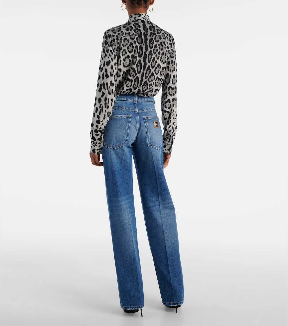 Dolce&Gabbana - جينز بخصر عالٍ واسع الساقين