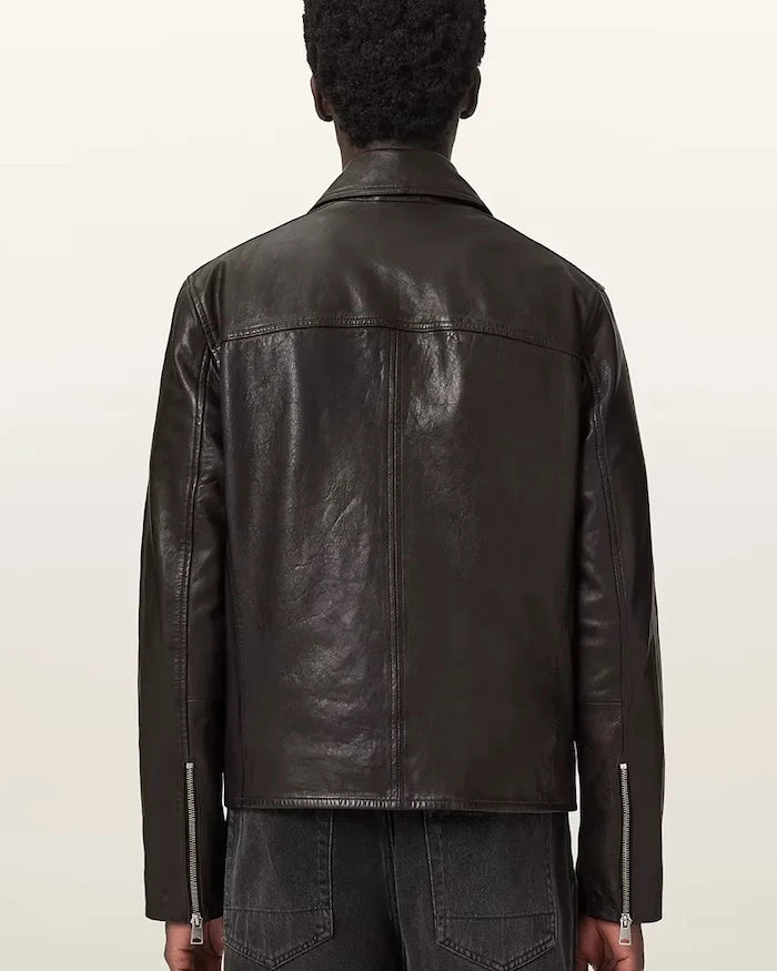 AllSaints преходно яке мъжко от кожа TUNE