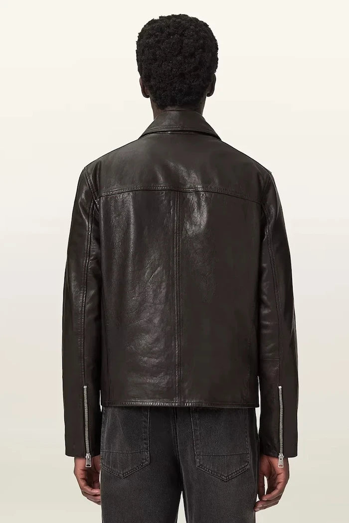 AllSaints Erkek Deri Geçiş Montu TUNE