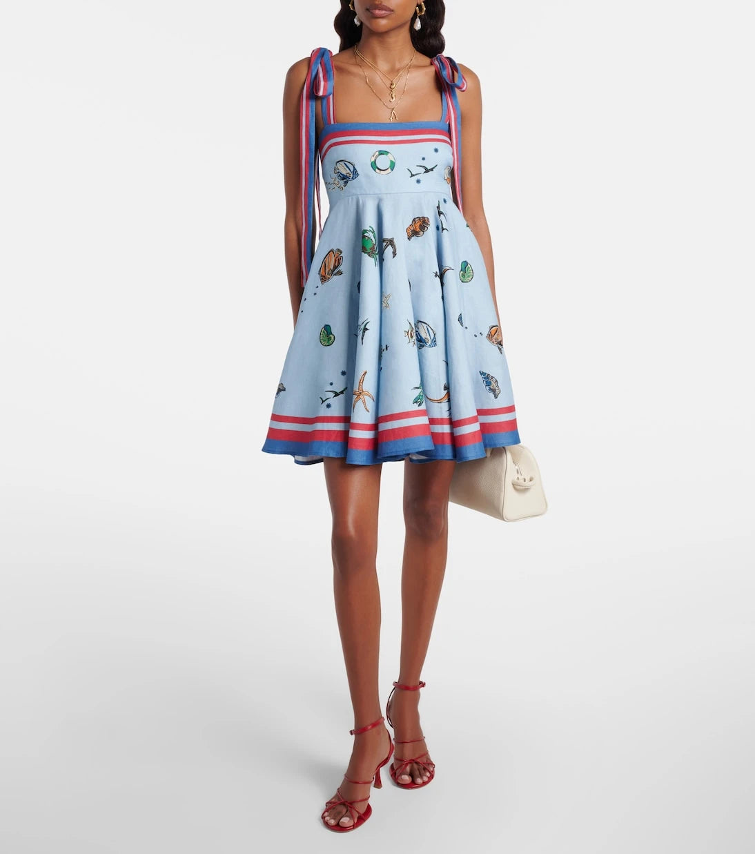 Alémais - Printed linen minidress
