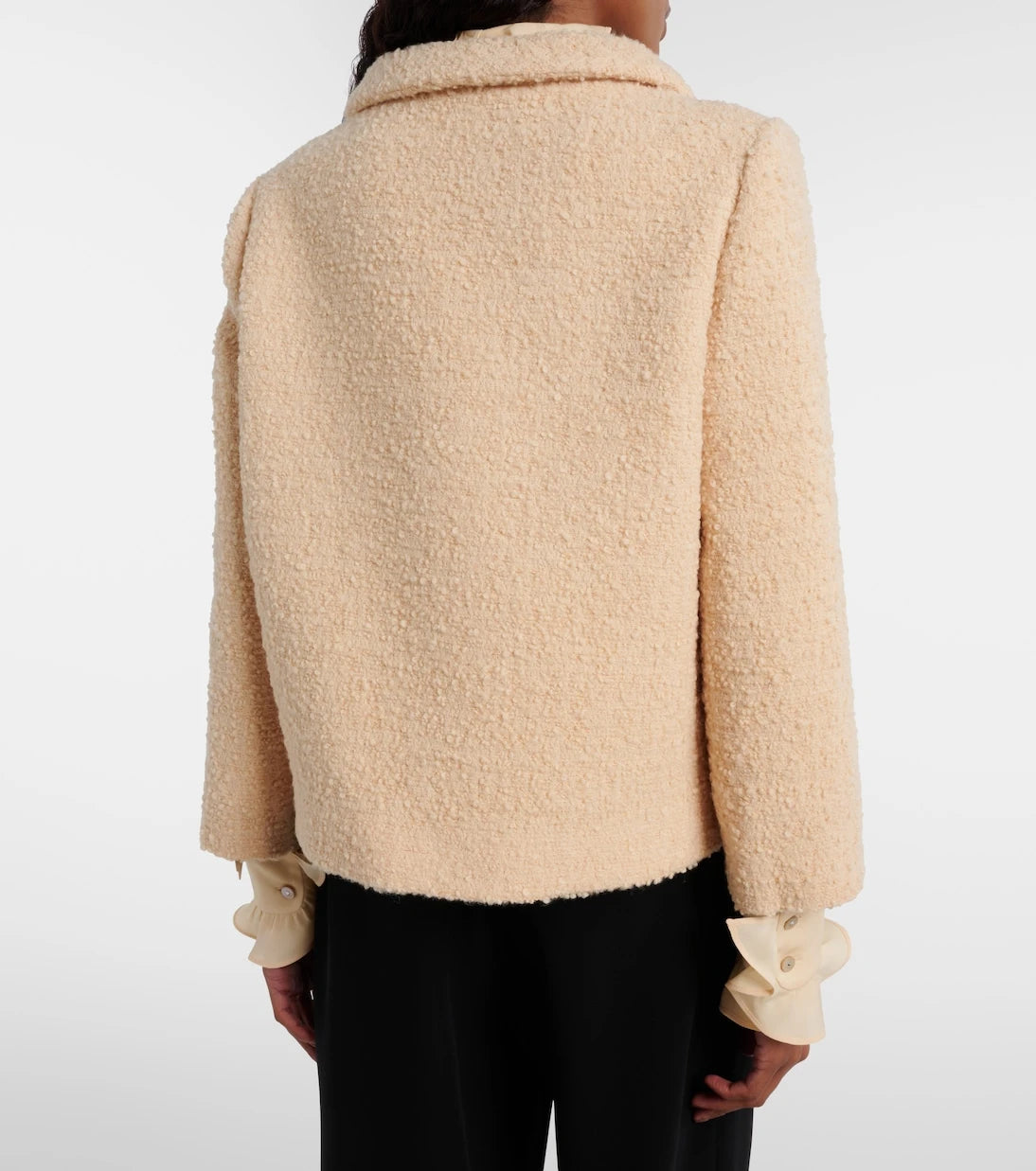 Valentino - Embellished wool-blend tweed jacket