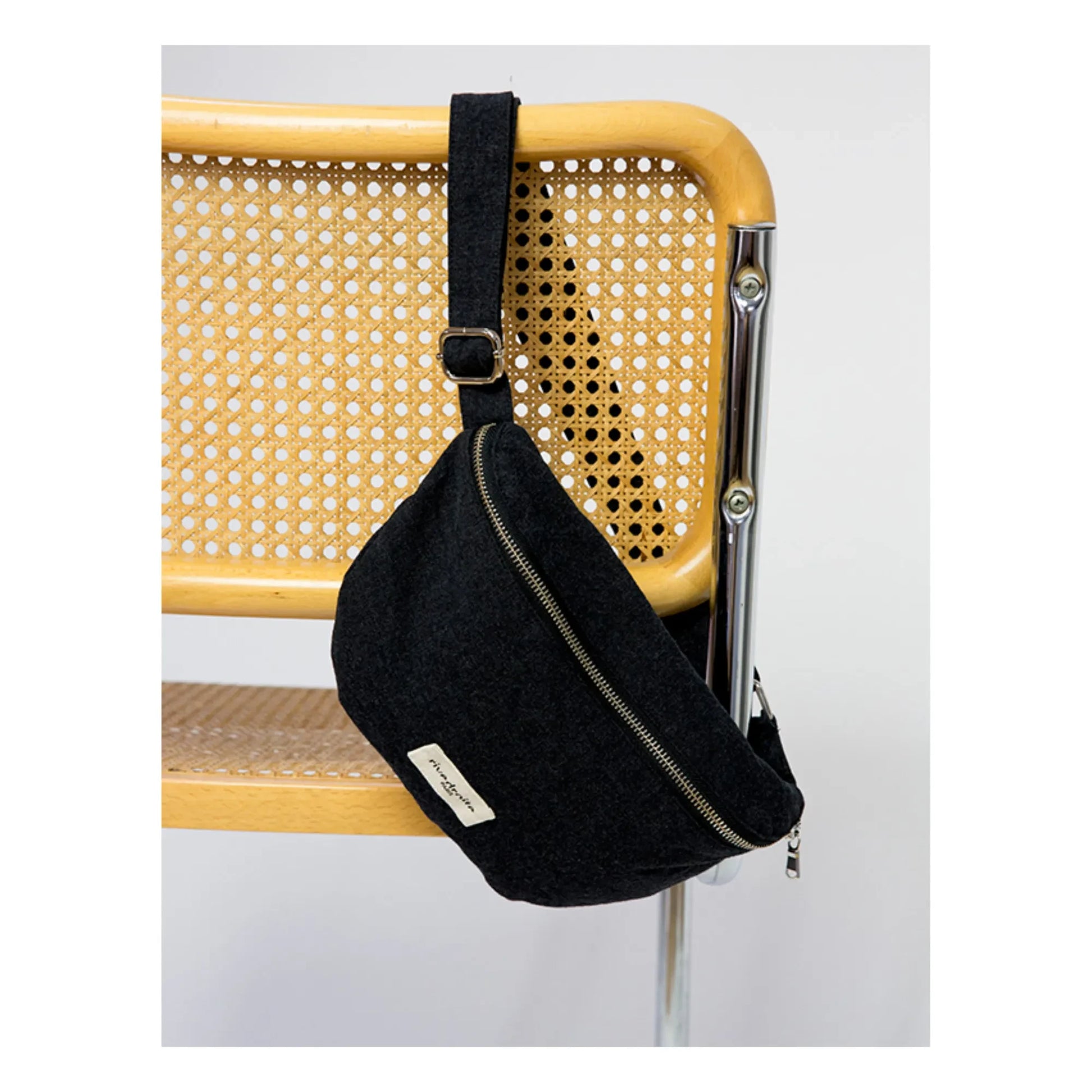 rivedroite - Custine Recycled Cotton Bumbag  | Black