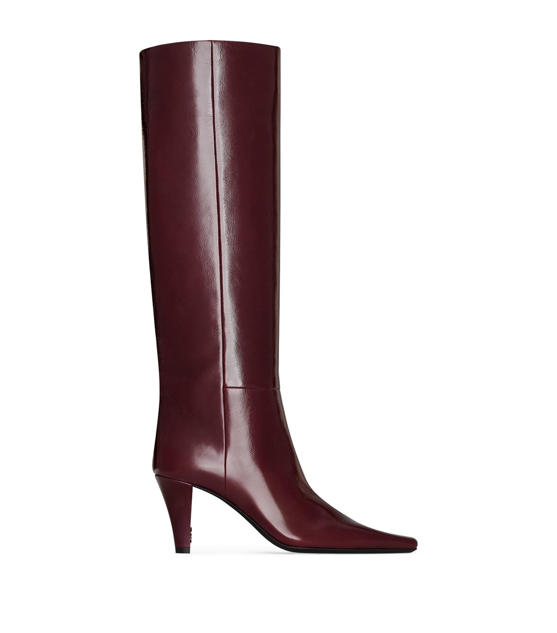 Saint Laurent Pink Patent Leather Jill Knee-High Boots 75