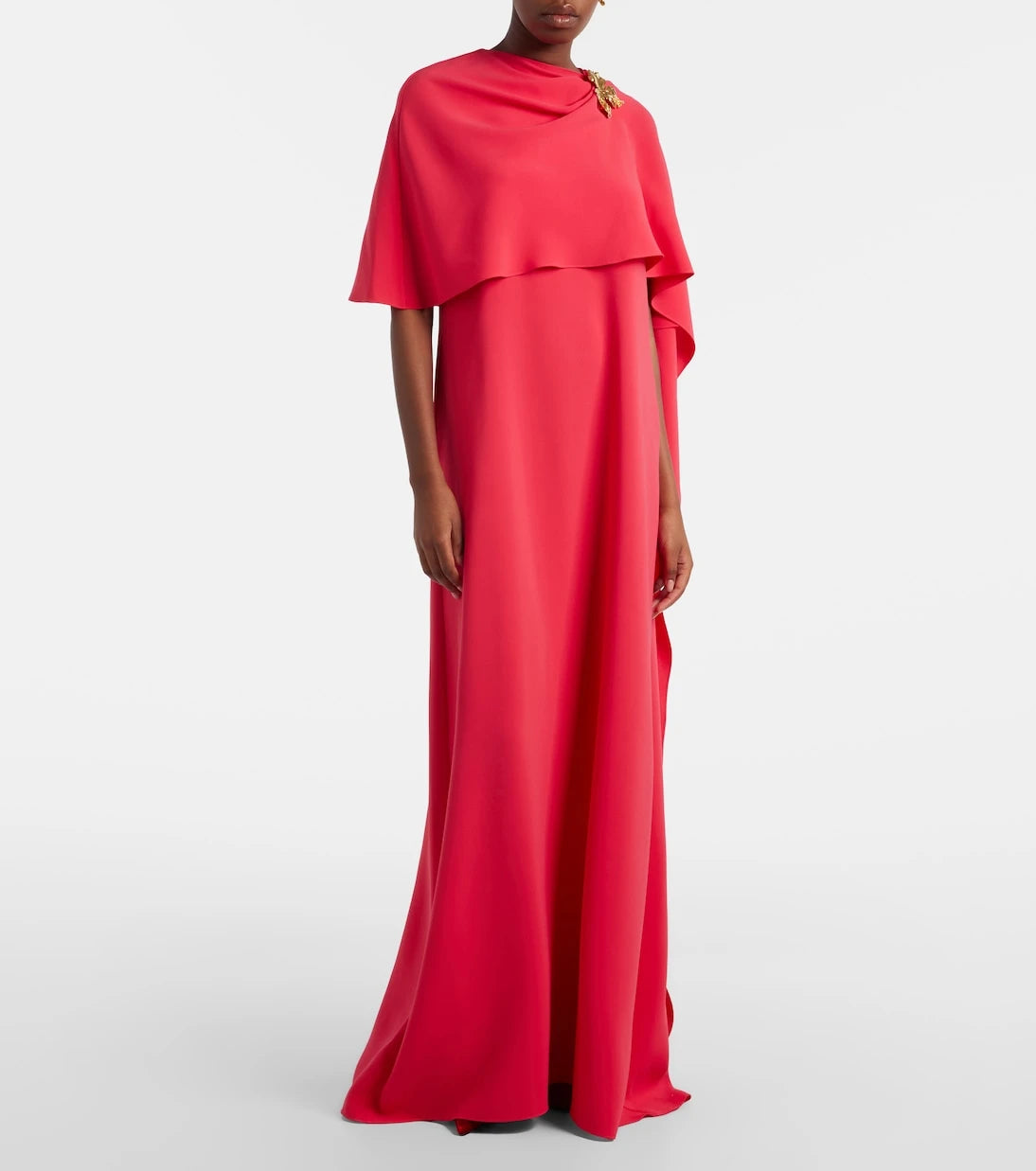 Oscar de la Renta - Embellished silk-blend georgette gown