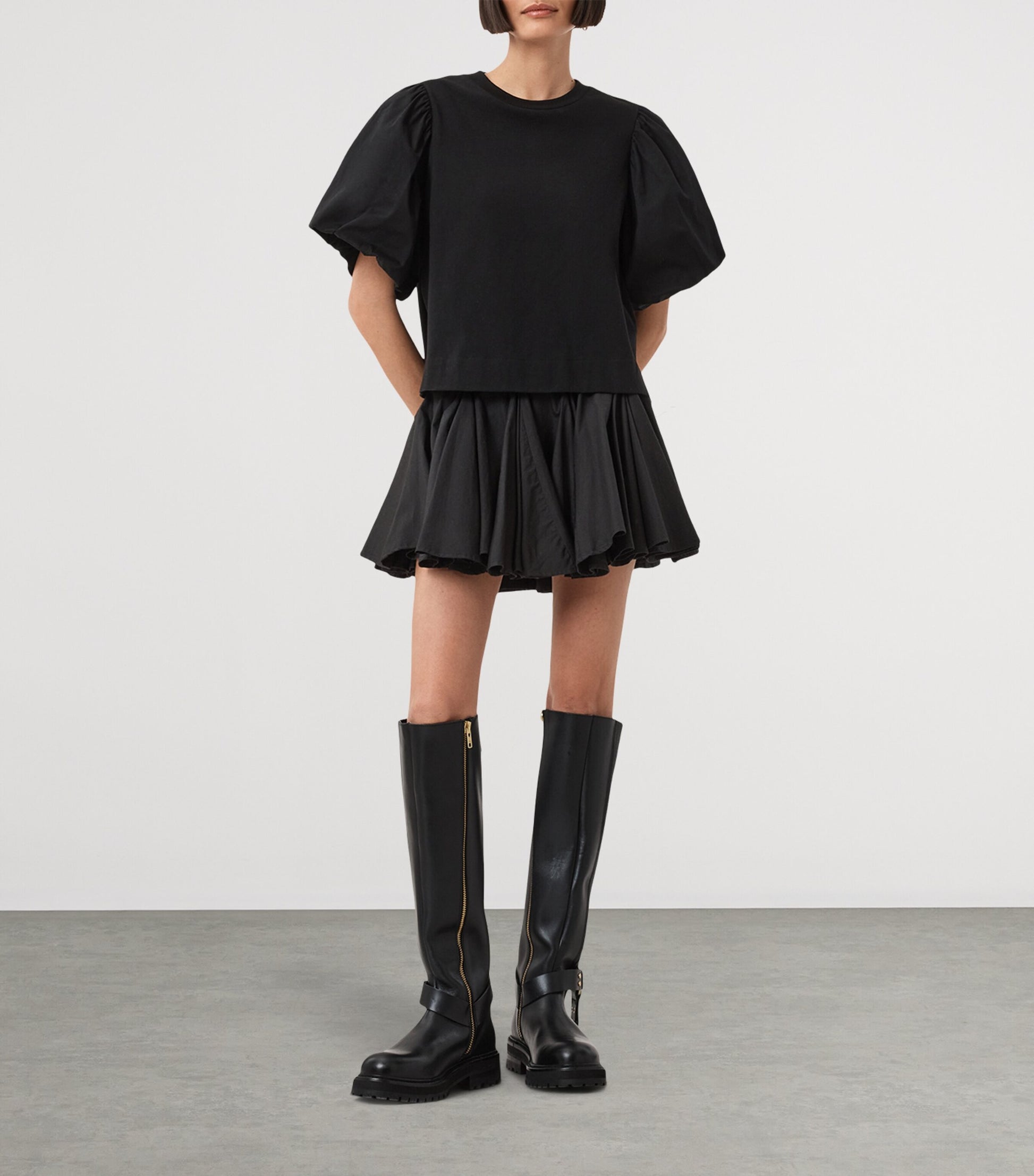 AllSaints Black Organic Cotton Jess T-Shirt