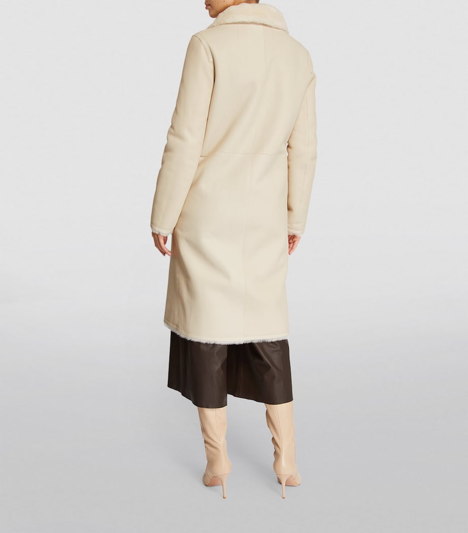 White Shearling Reversible Coat