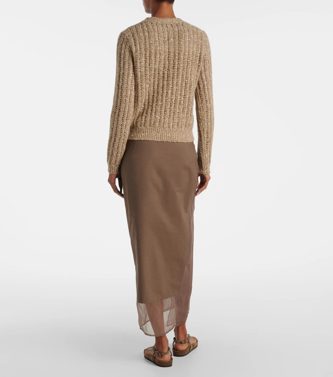 Brunello Cucinelli - Open-knit sequined sweater