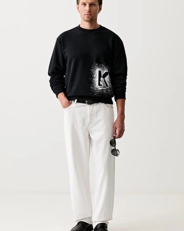 Karl Lagerfeld Jeans erkek pamuklu sweatshirt