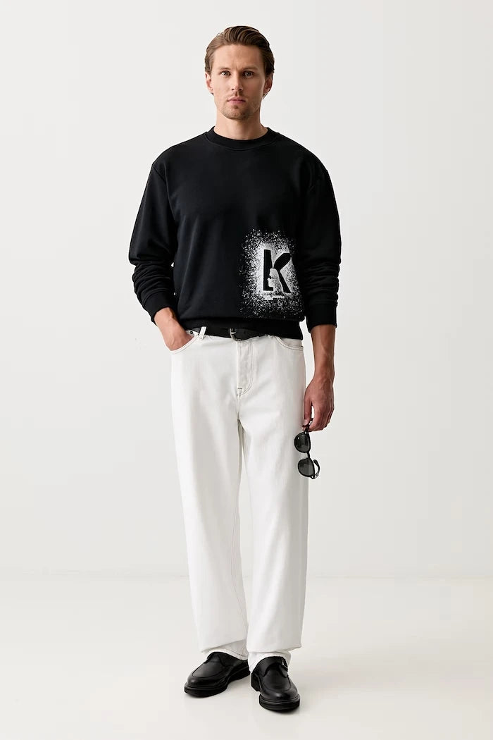 Karl Lagerfeld Jeans erkek pamuklu sweatshirt