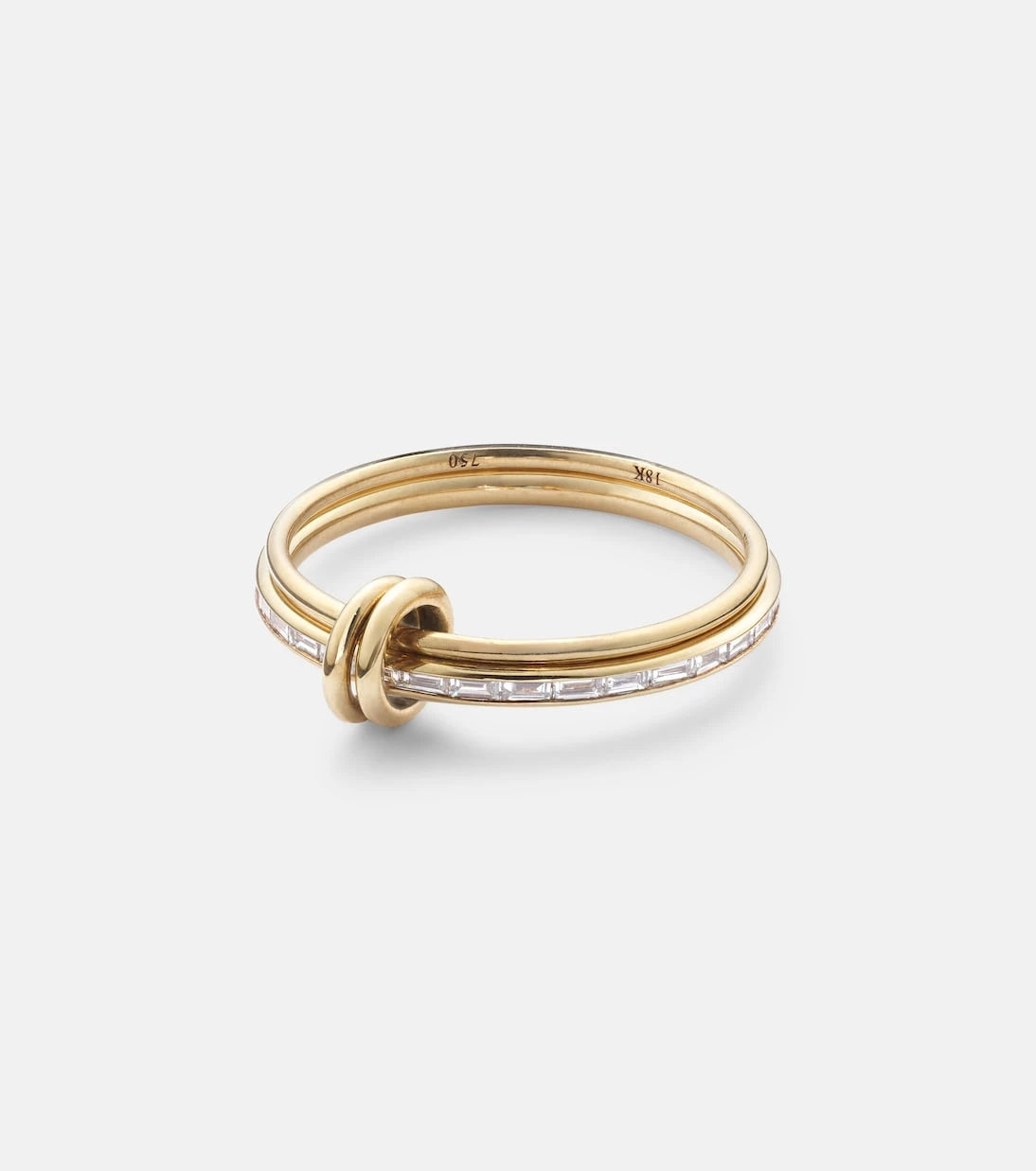 Spinelli Kilcollin - Callisto 18kt gold linked rings with white diamonds