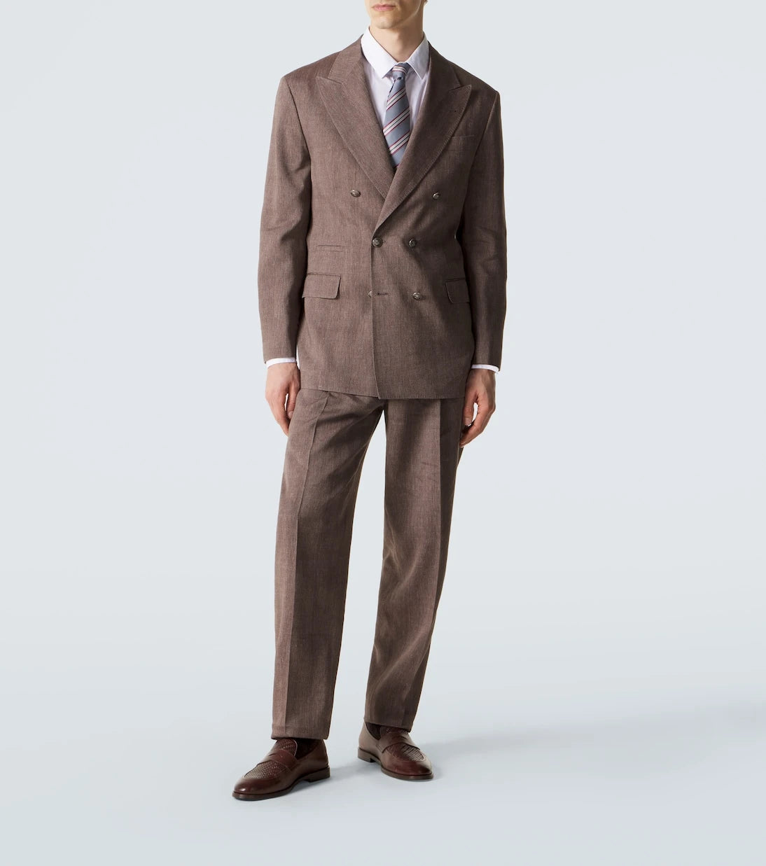 Brunello Cucinelli - Herringbone linen and wool suit