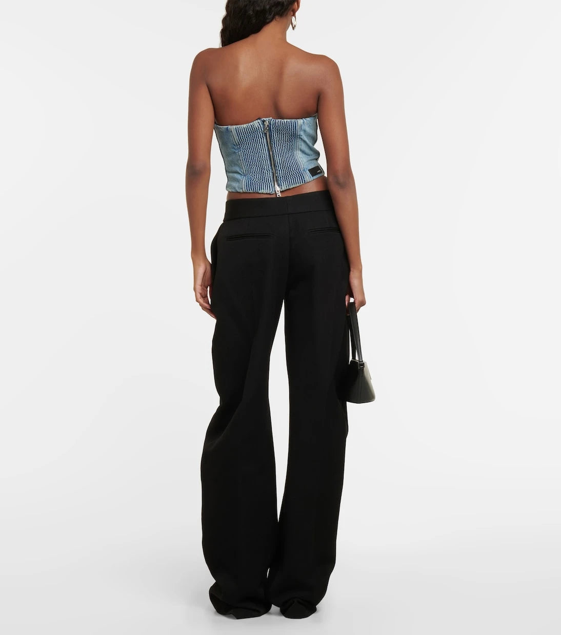 Amiri - Ma paneled denim bustier top