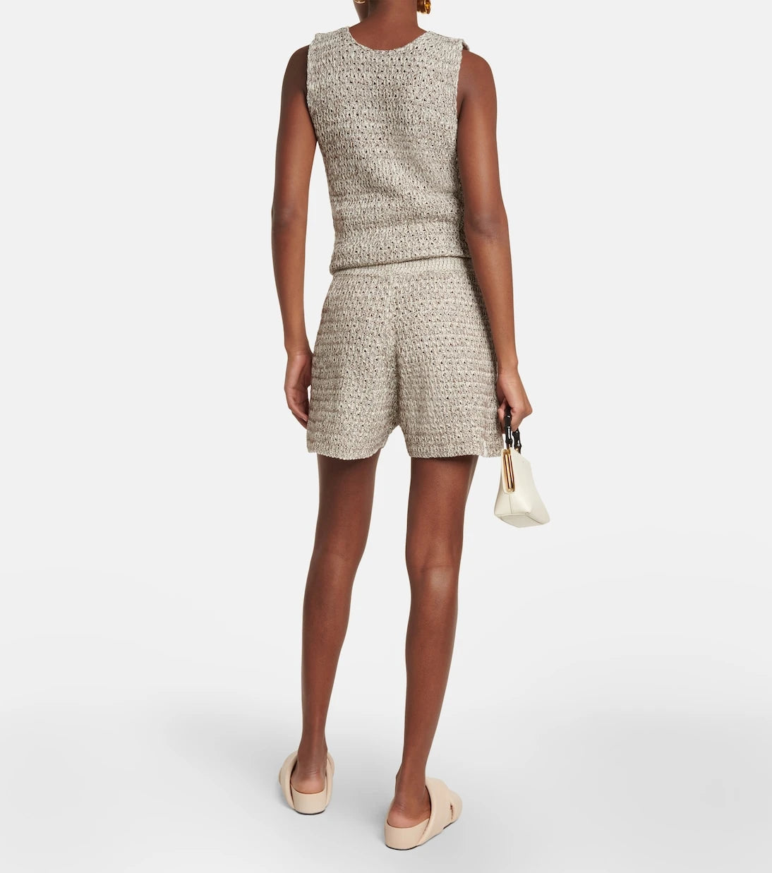 Jil Sander - Open-knit cotton-blend shorts