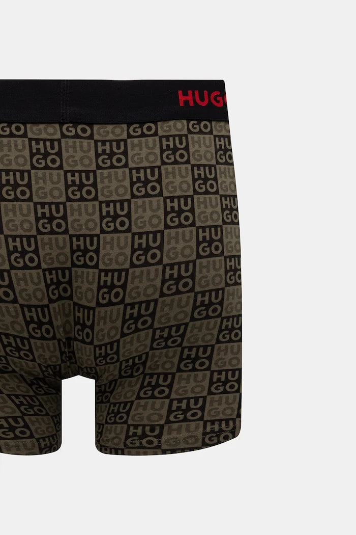 HUGO erkek pamuklu elastan boxer BOXERBR TRIPLET DESIGN 3'lü