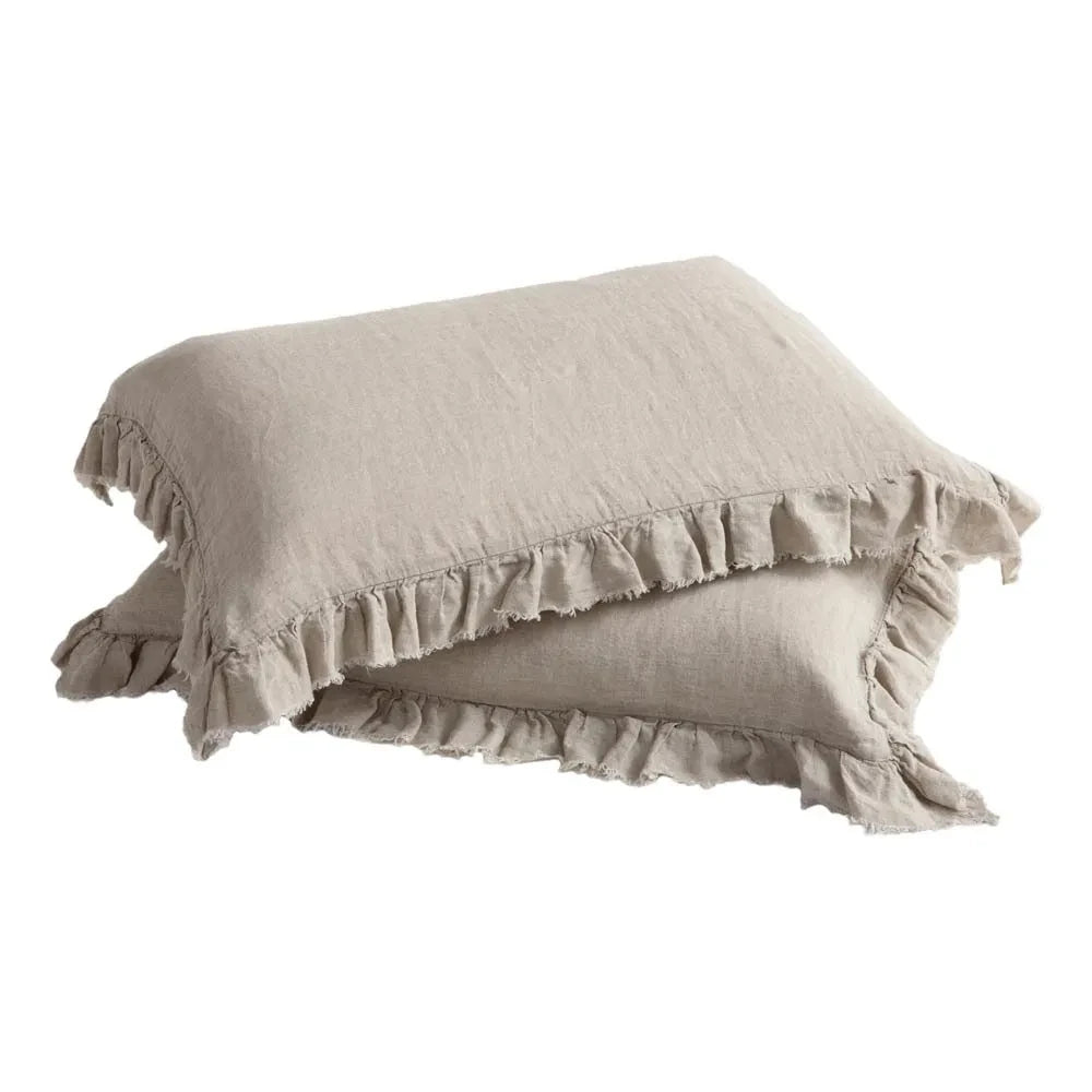 Maison de Vacances - Boho Washed Linen Pillow Case | Natural