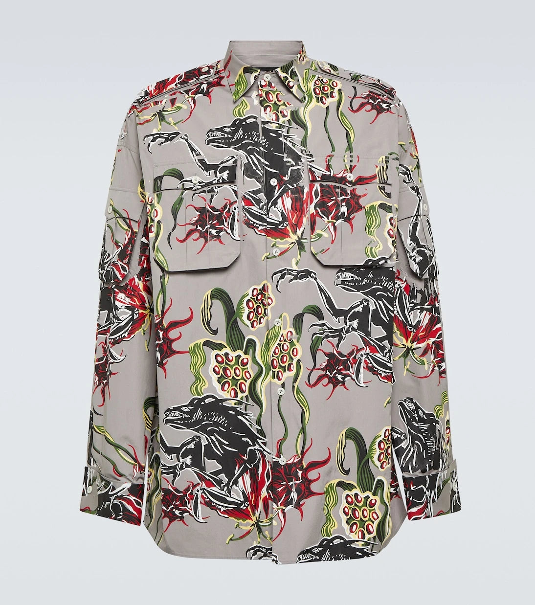 Prada - Printed cotton poplin shirt