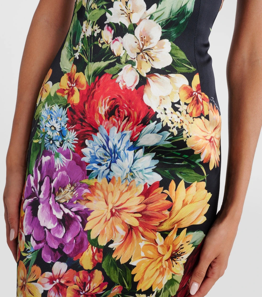 Dolce&Gabbana - Floral satin midi dress