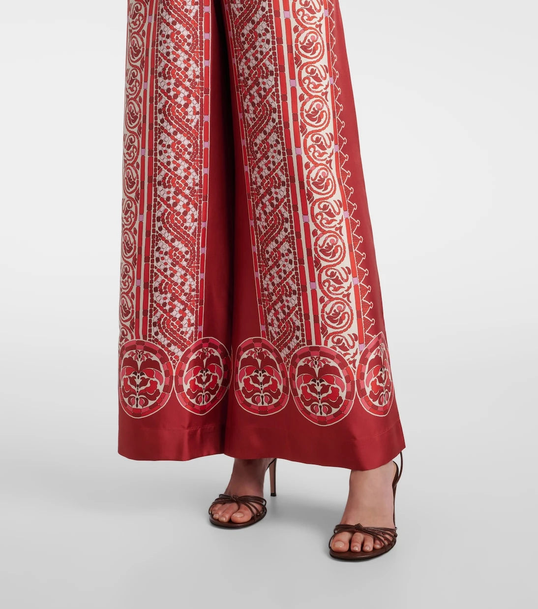 La DoubleJ - Printed silk twill palazzo pants