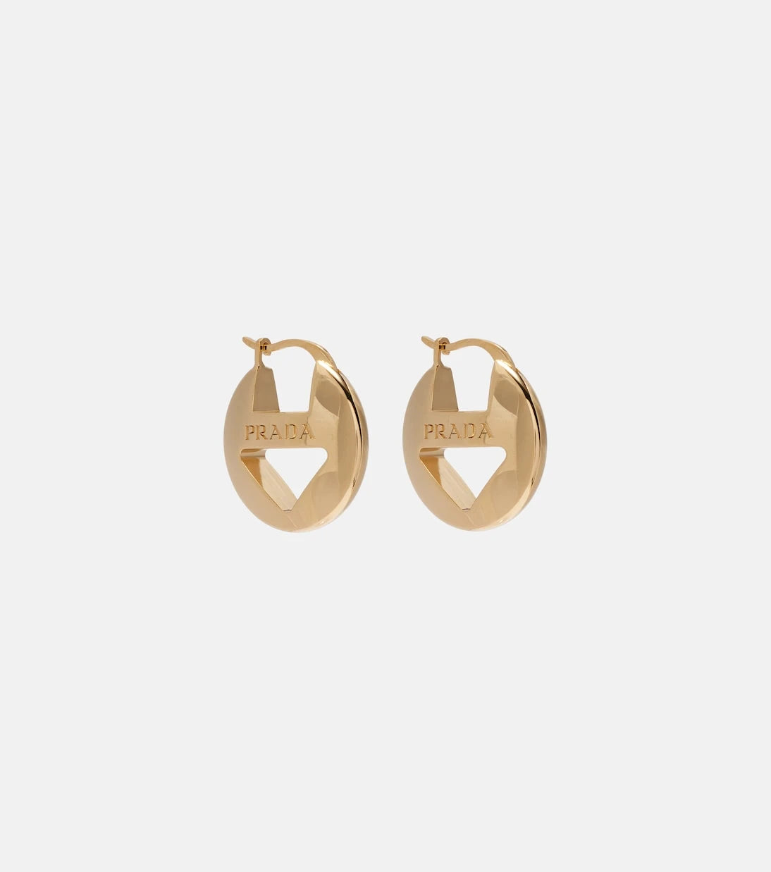 Prada - Cutout logo earrings