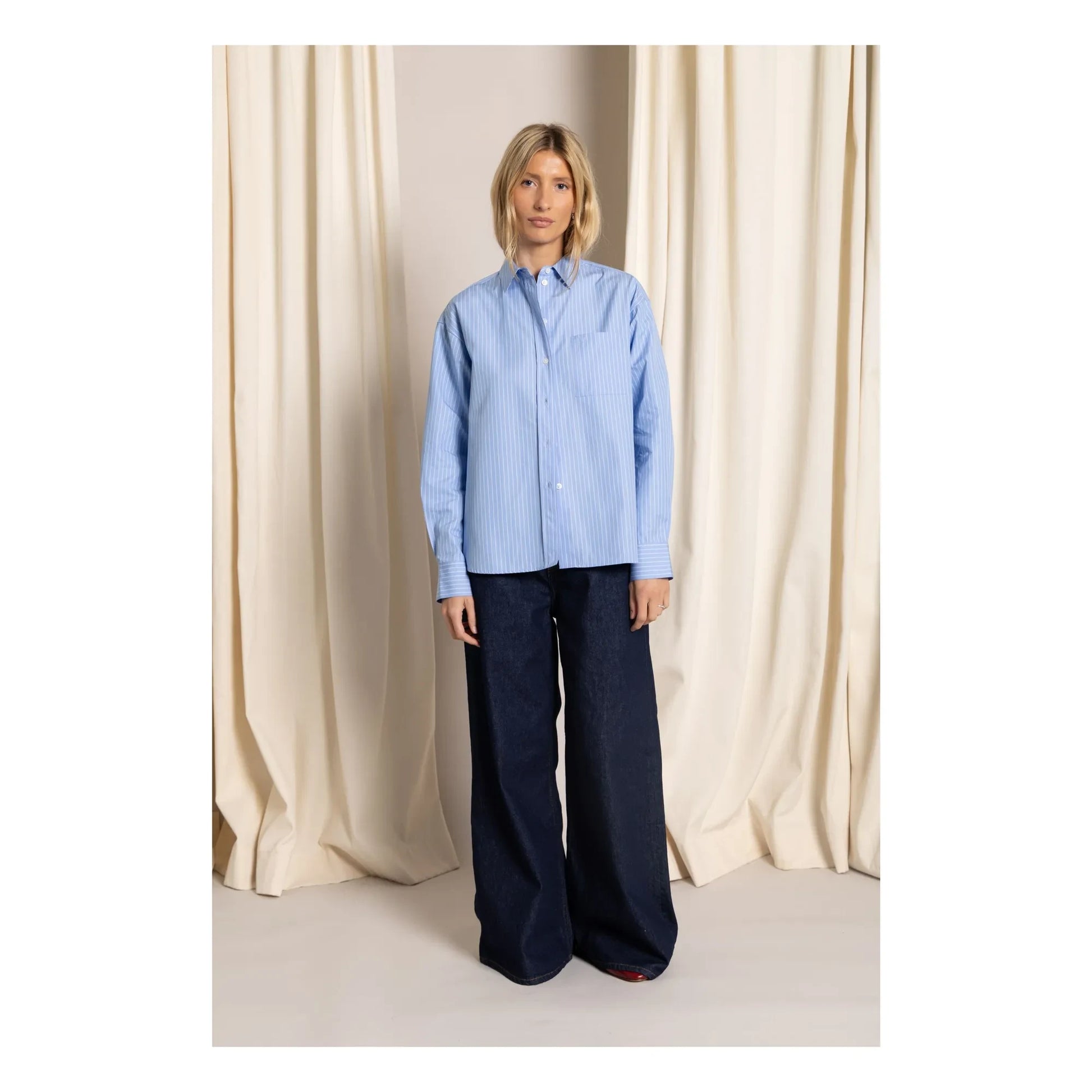 Smallable Woman - Kanel Striped Shirt | Light blue