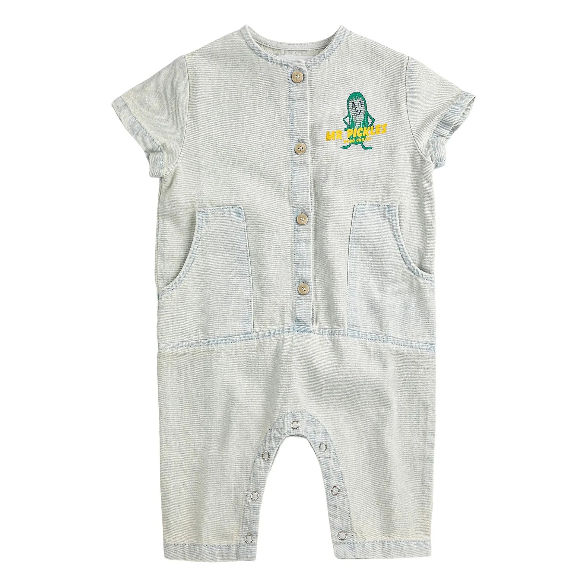 Bobo Choses - Organic Cotton Washed Denim Jumpsuit | Light Blue