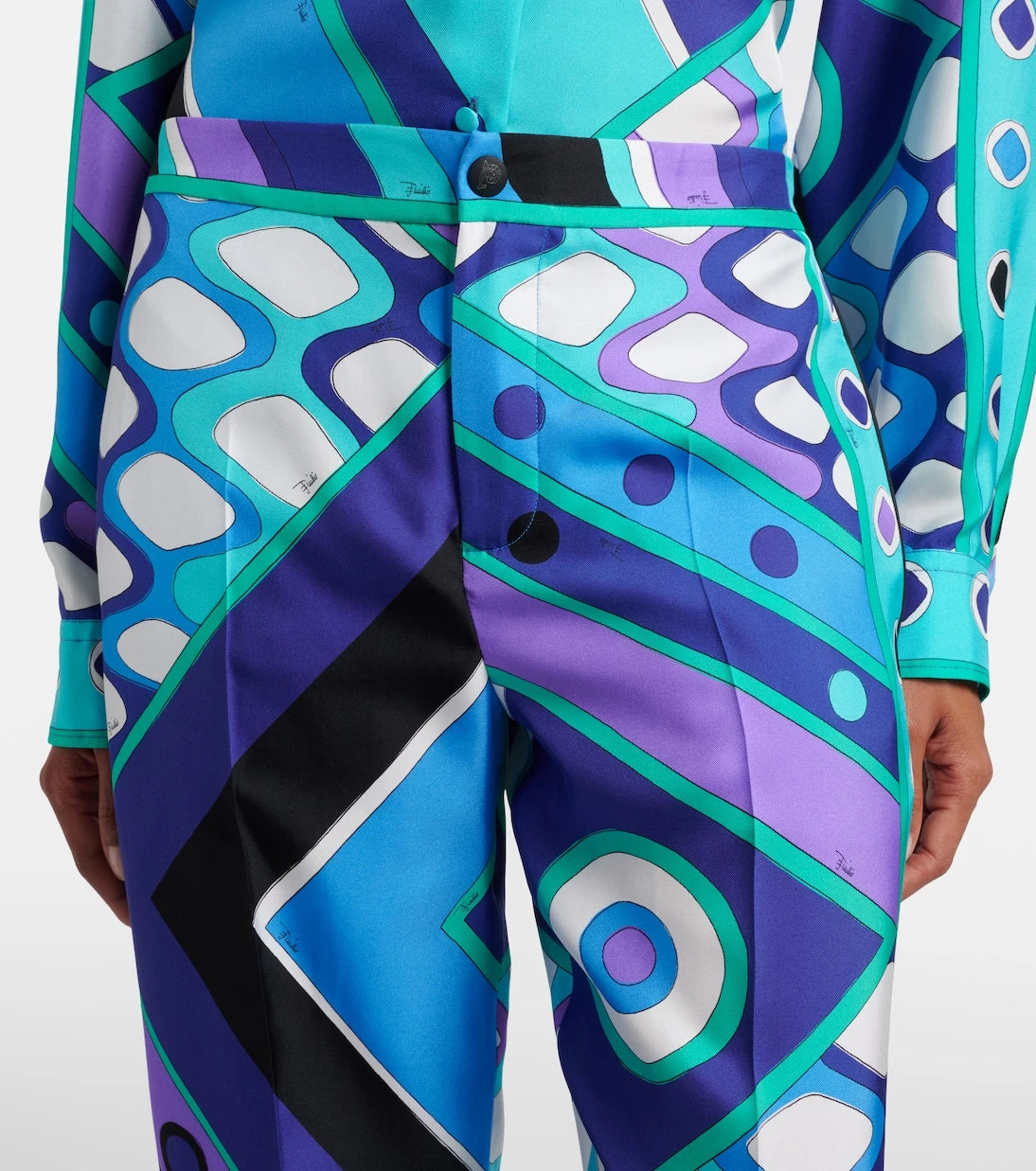 Pucci - Vivara silk wide-leg pants