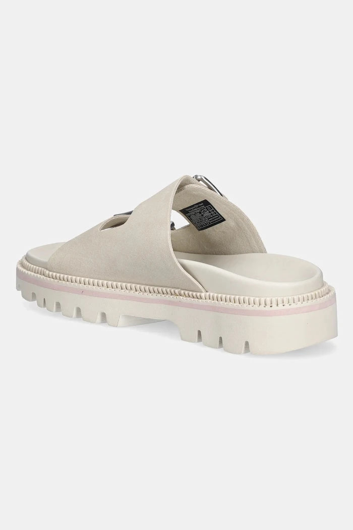 Tommy Jeans DOUBLE STRAP SANDAL SUEDE Süet Terlik
