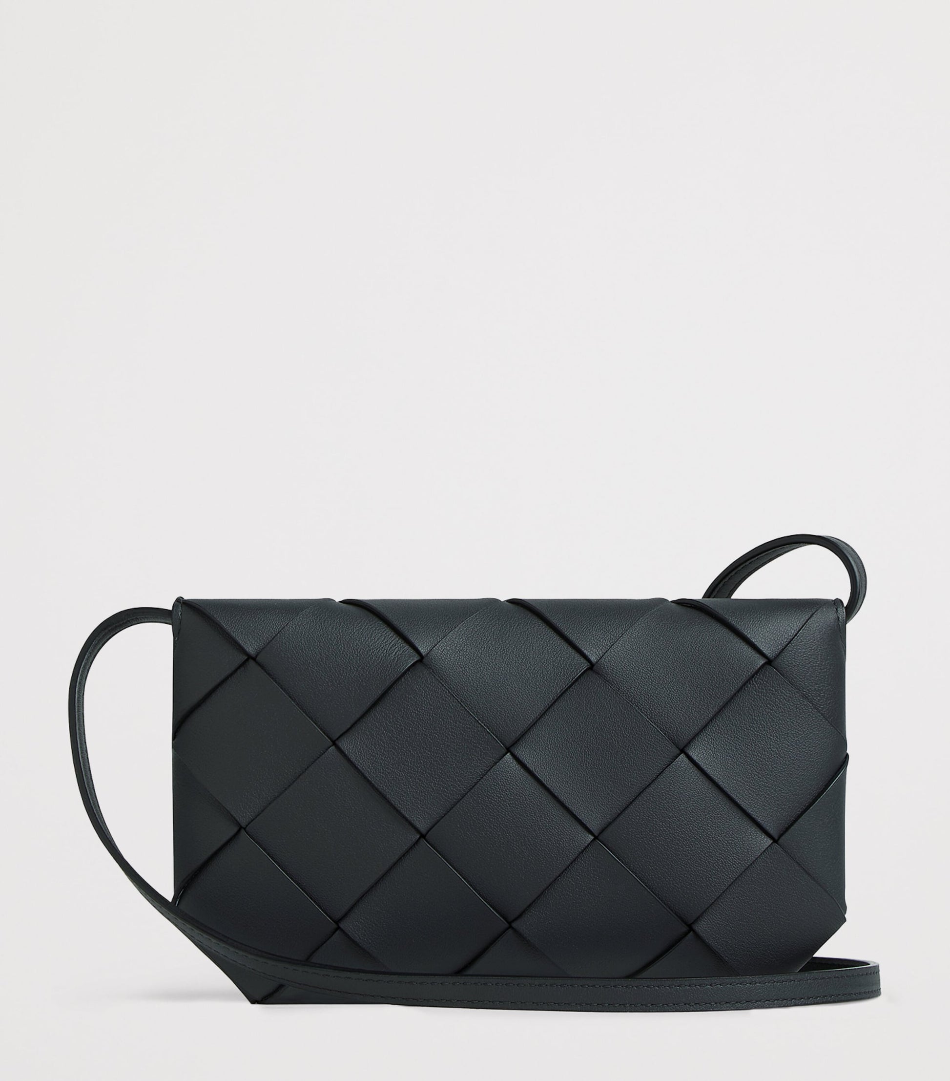 Intrecciato Leather Diago Phone Pouch