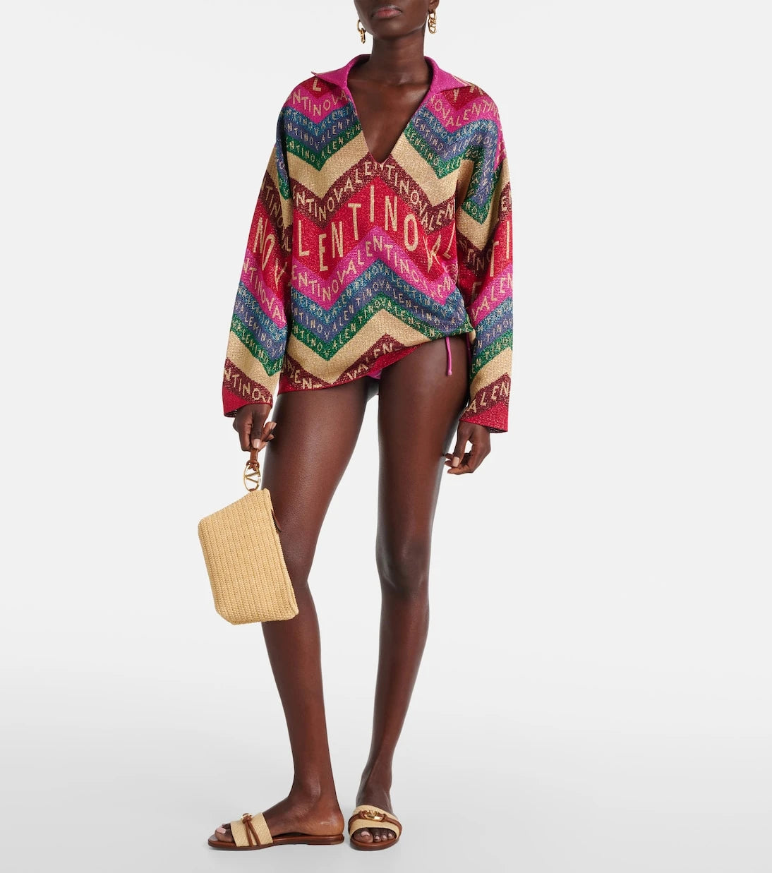 Valentino - Logo intarsia sweater