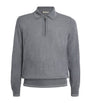 Canali Wool-Blend Zip-Up Polo Shirt