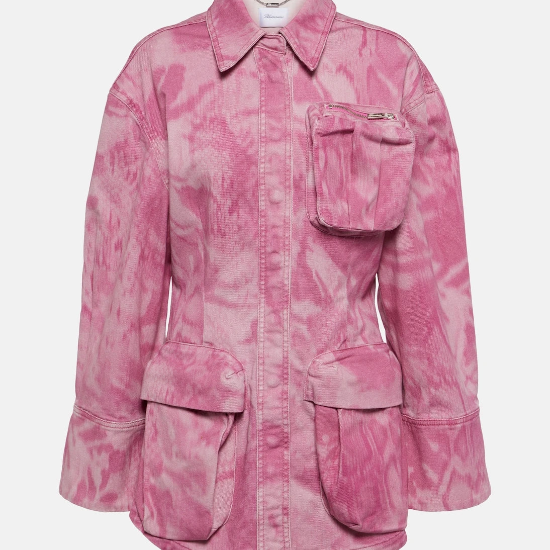 Blumarine - Camouflage denim cargo jacket
