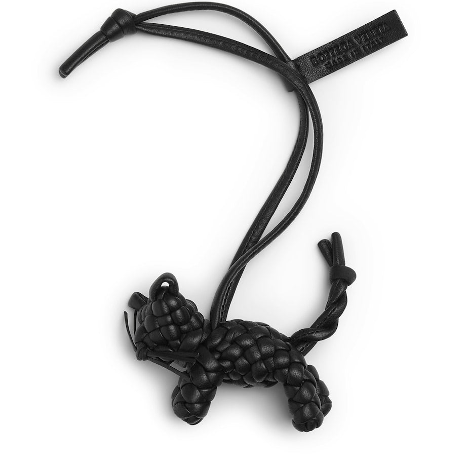 Bottega Veneta Leather Intrecciato Cat Charm