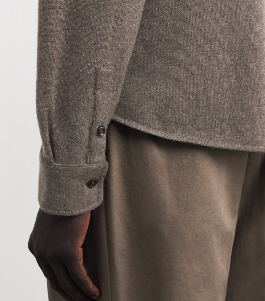 Green Cashmere Overshirt