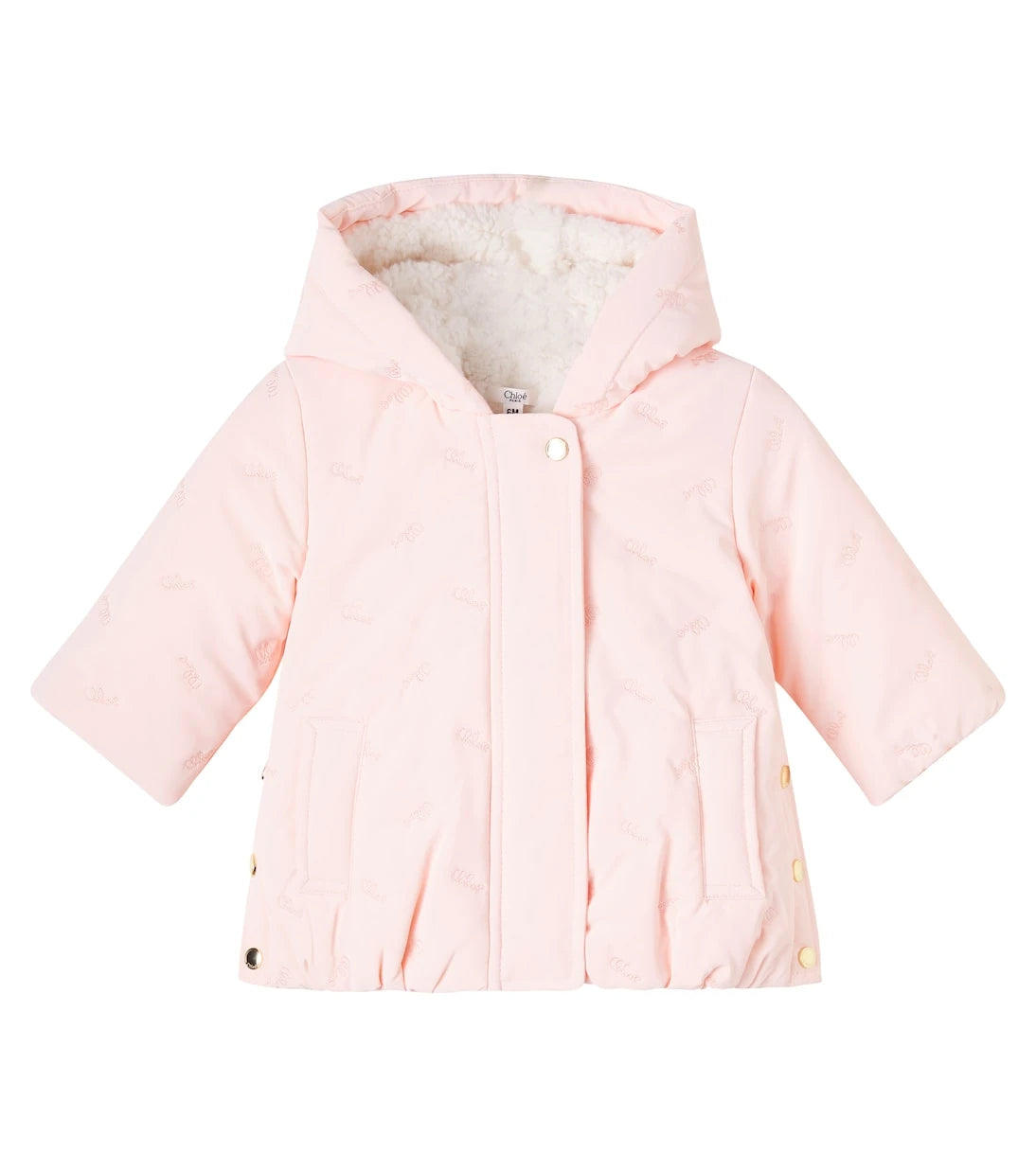 Chloé Kids - Baby embroidered hooded jacket