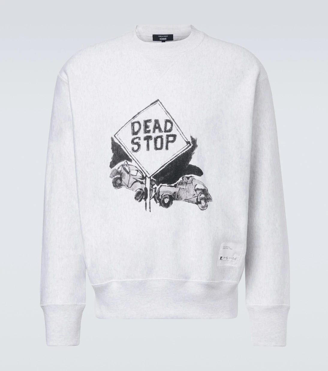 Comme des Garçons Homme - Baskılı pamuklu jarseli sweatshirt