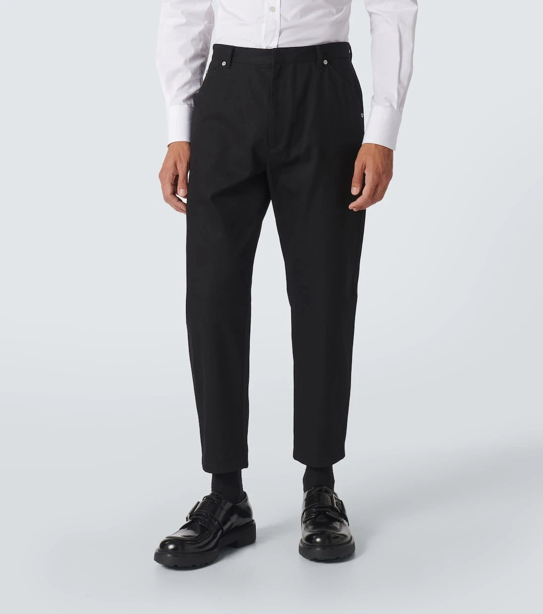 Prada - Mid-rise cotton wide-leg pants