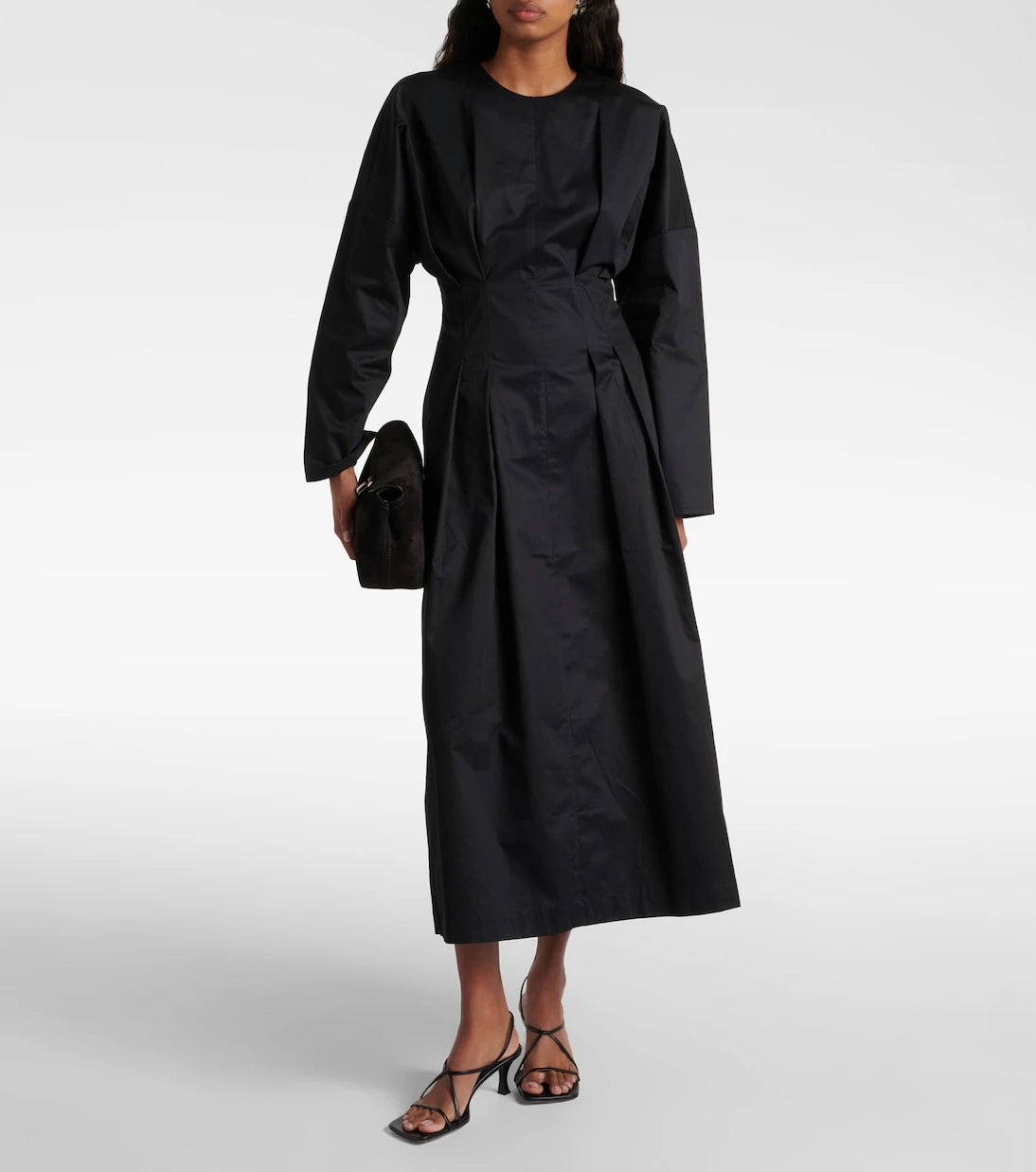 CO - Gathered cotton midi dress