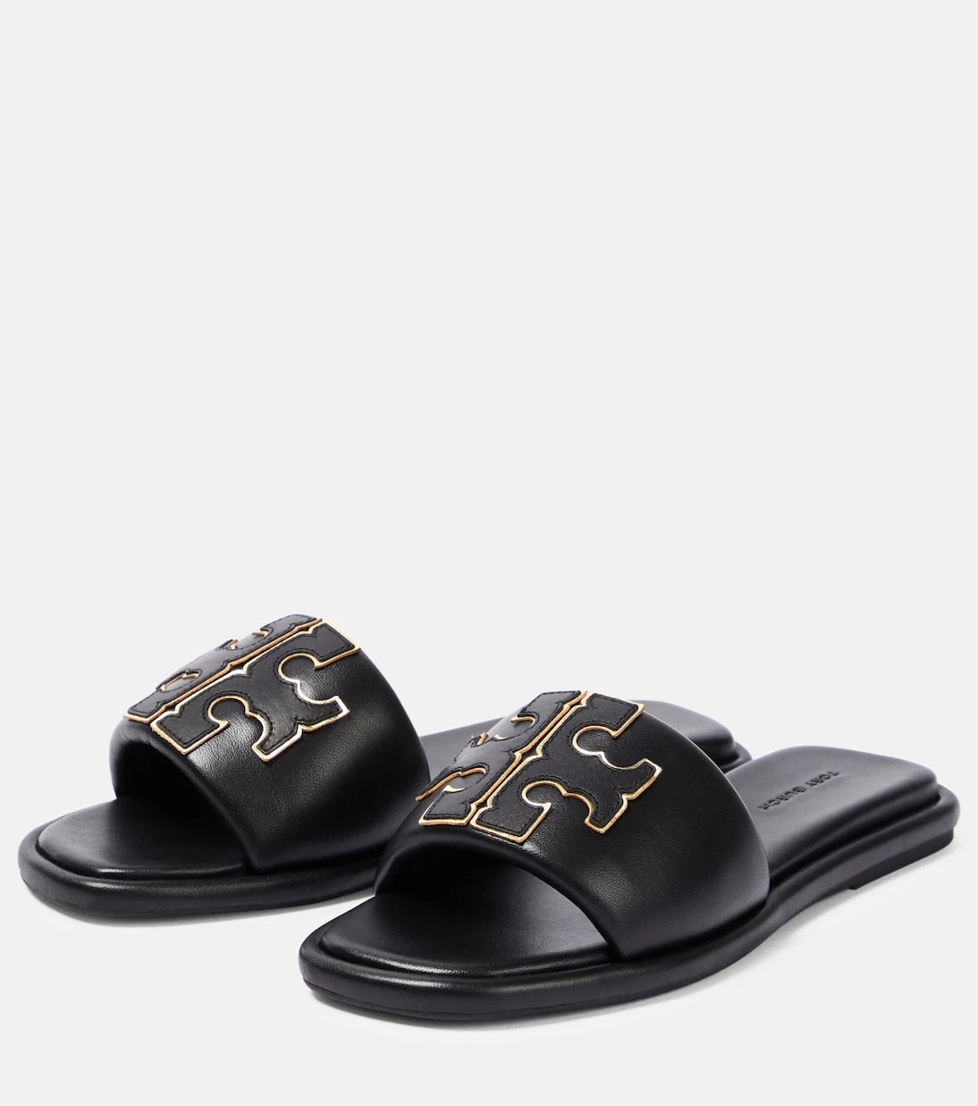 Tory Burch - Double T leather slides