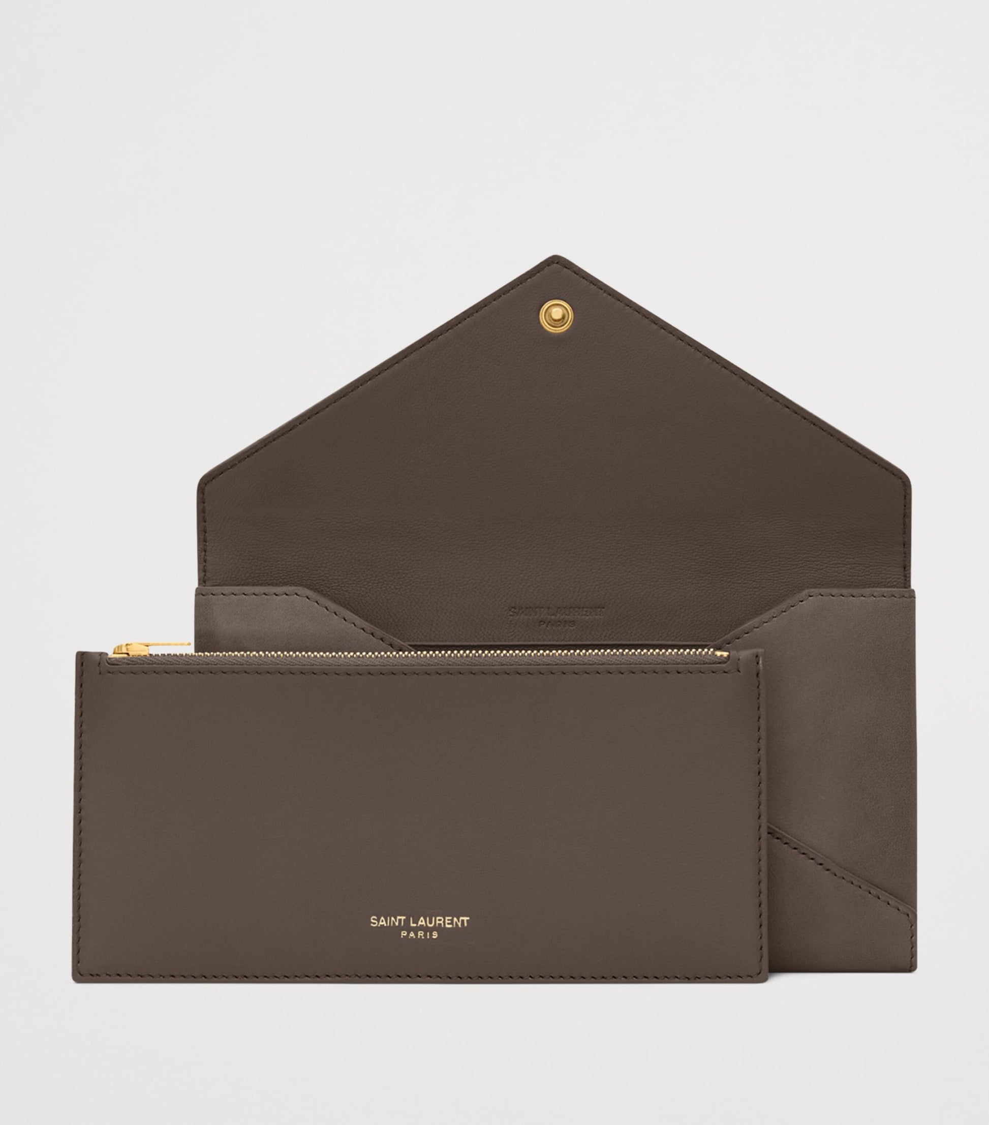 Saint Laurent Grey Large Letter Wallet