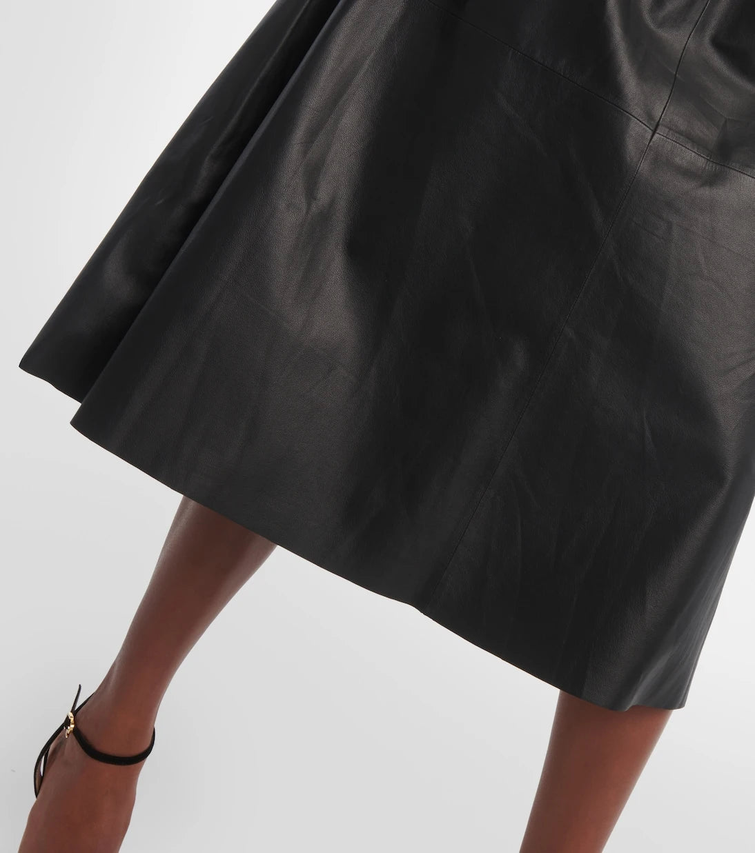 Yves Salomon - Leather midi dress