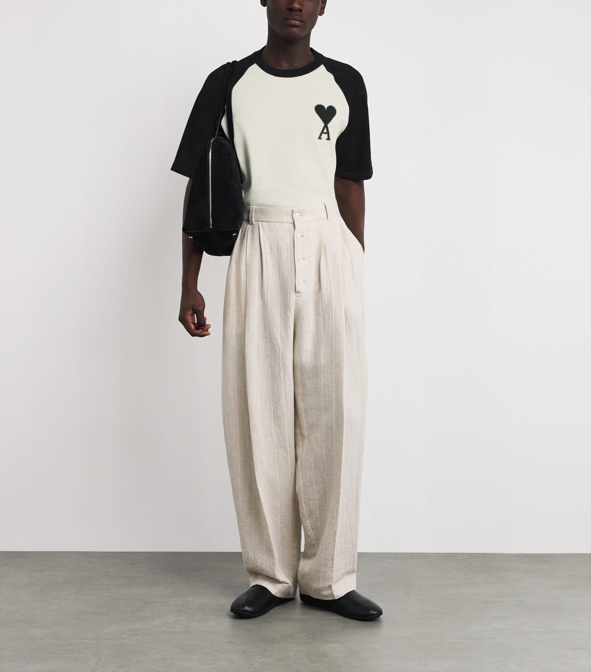 Cotton Two-Tone Ami de Coeur T-Shirt