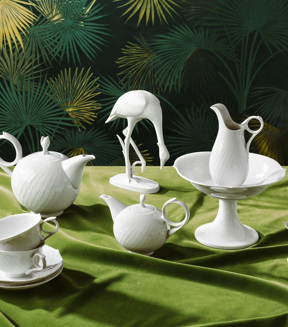 Meissen Wave Relief Coffee Cup and Saucer