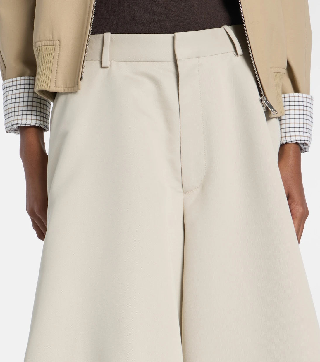 Bottega Veneta - Cotton and silk twill culottes