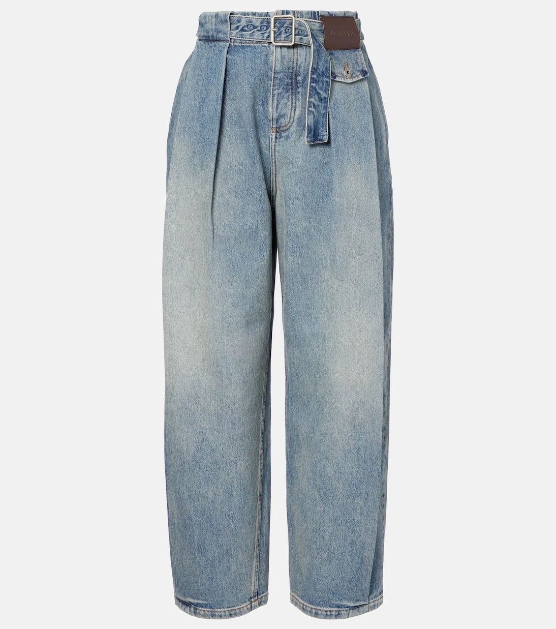 Loewe - Pleated wide-leg jeans