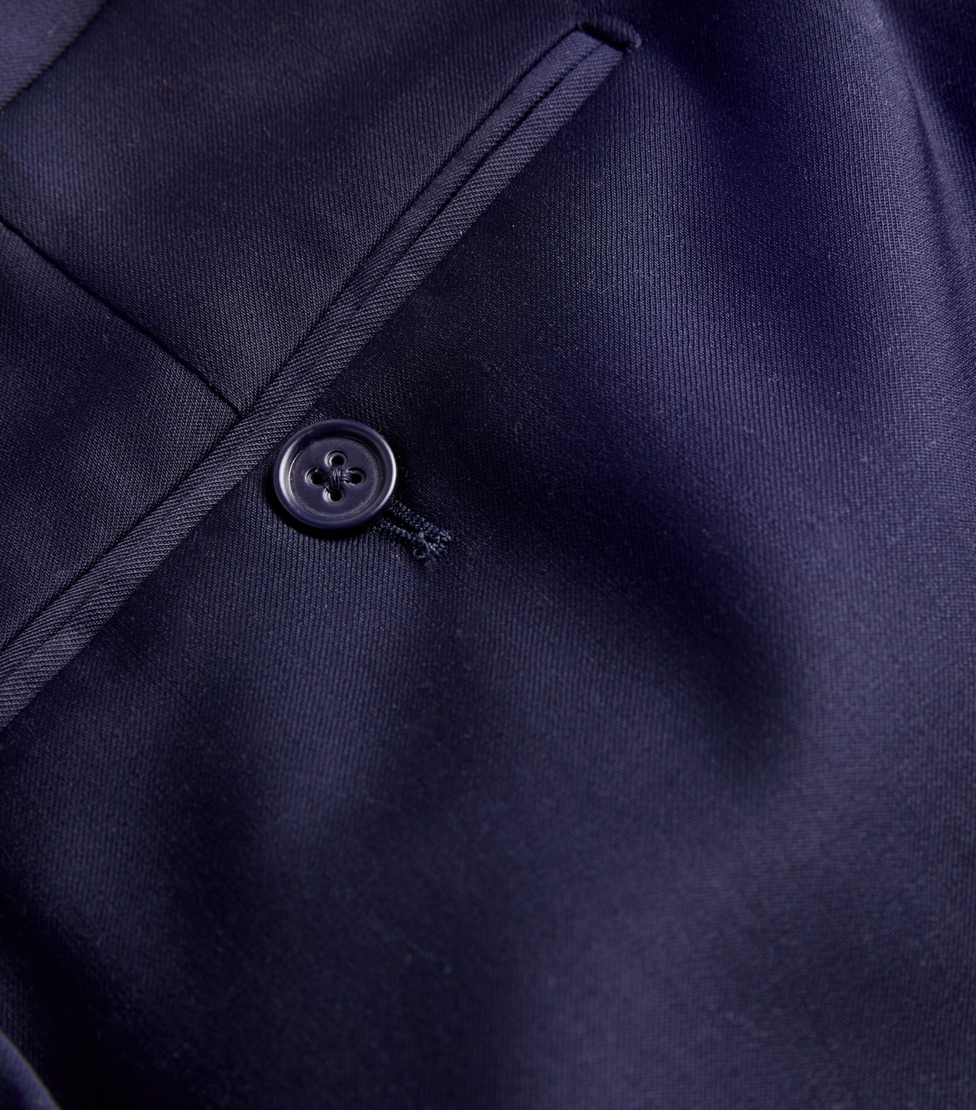 Wool Serge Straight Trousers