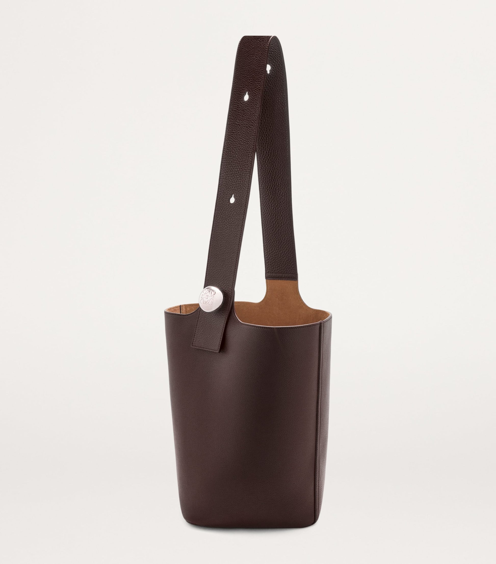 Large Leather Pebble Bucket Bag