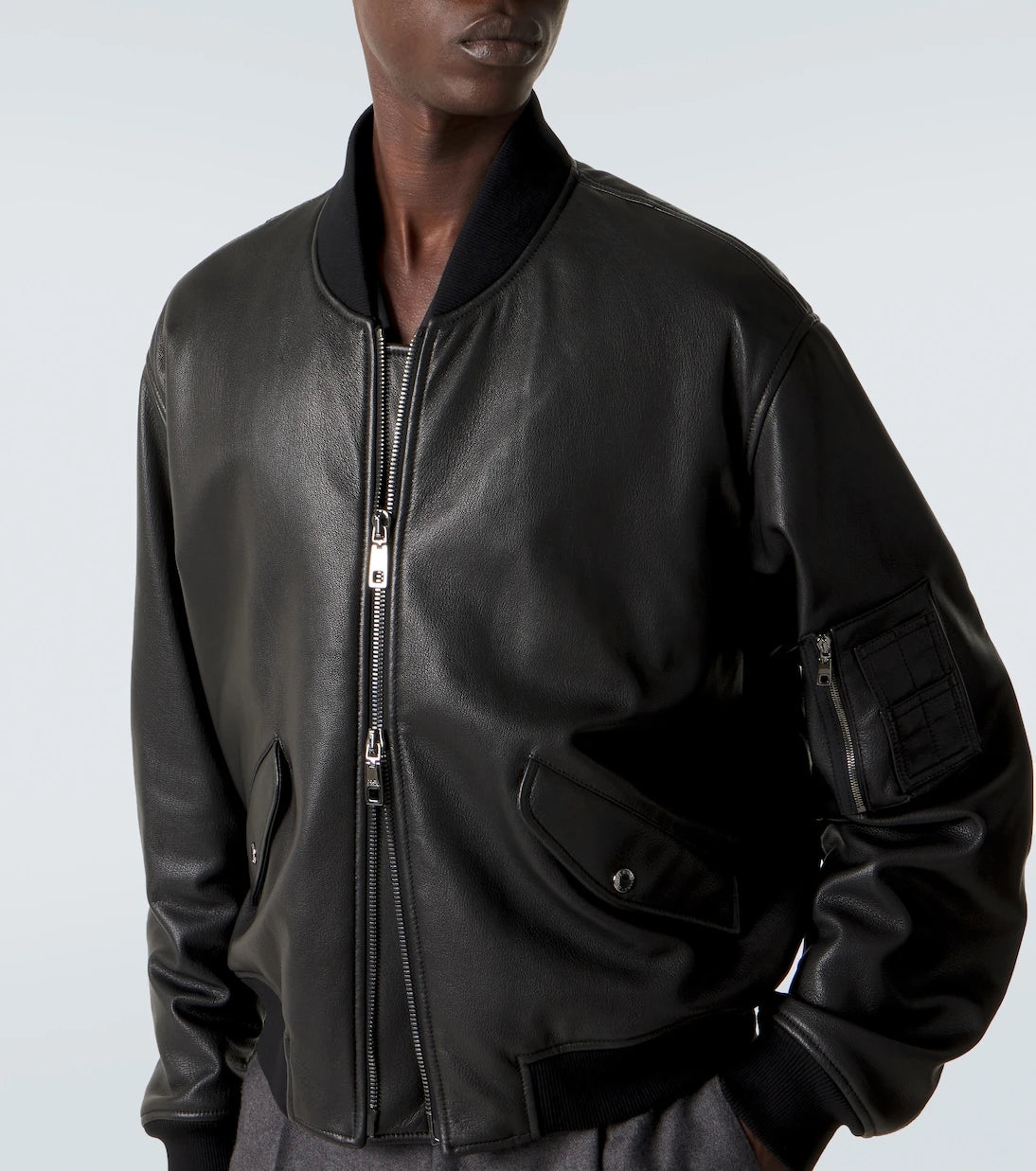 Dolce&Gabbana - Leather bomber jacket