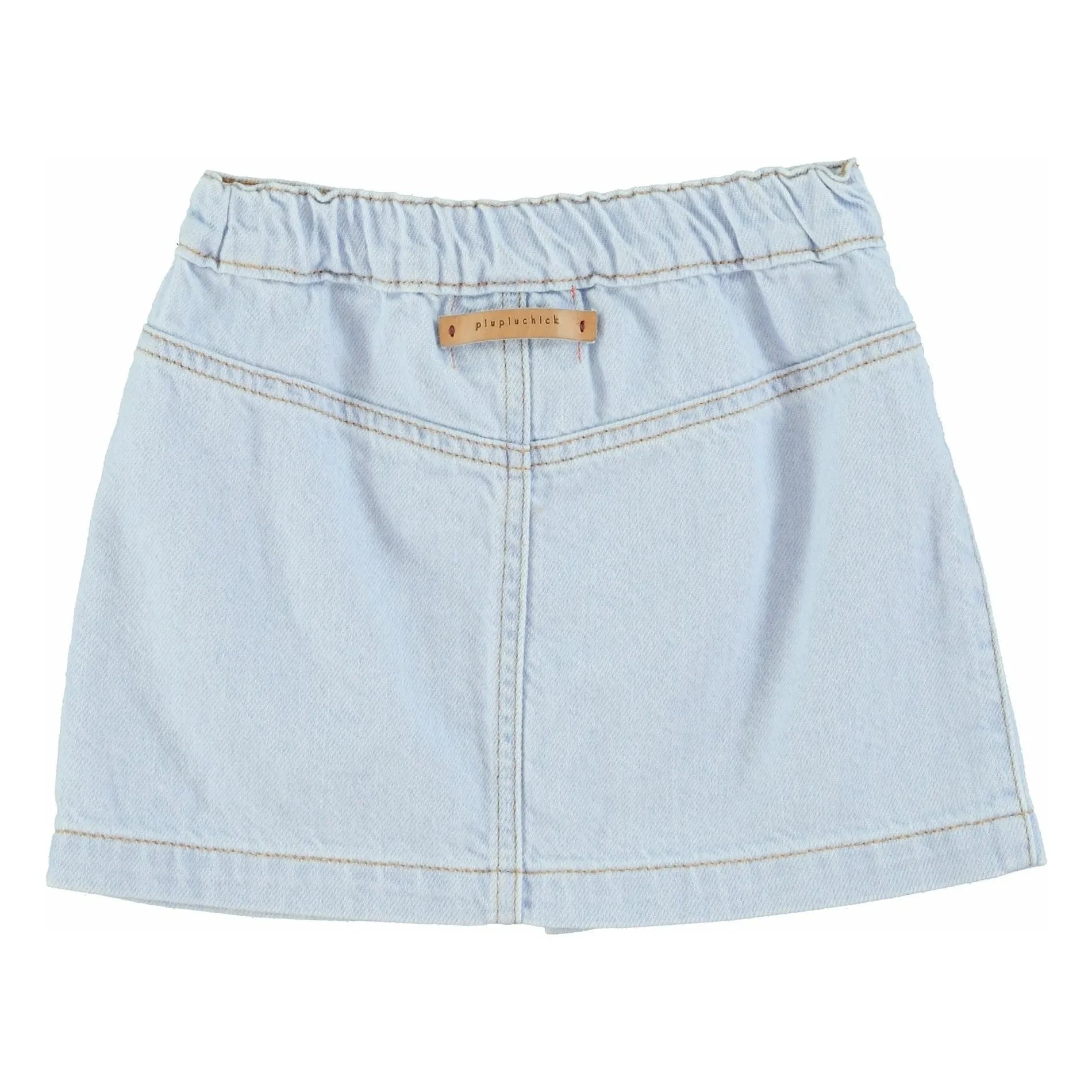 Piupiuchick - Button-down jean skirt | Light Blue