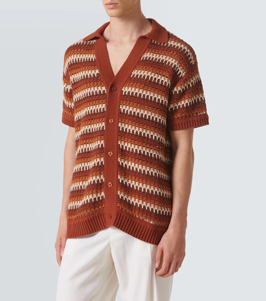Frescobol Carioca - Pinto crochet cotton shirt